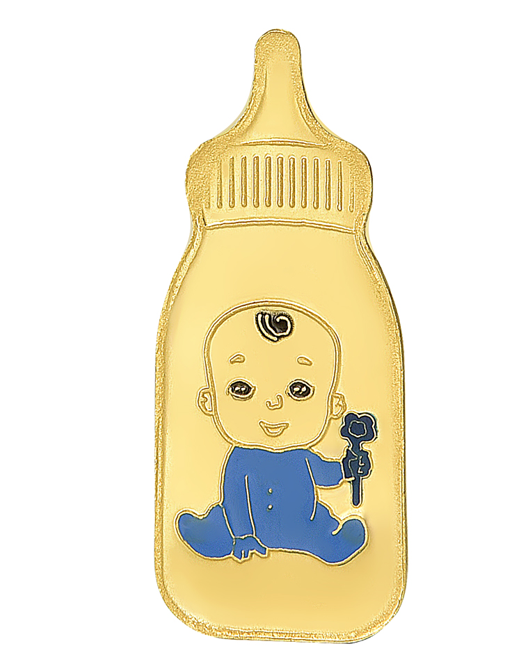 5gr Gold Baby Bottle (Boy), 24 Karat product image 3