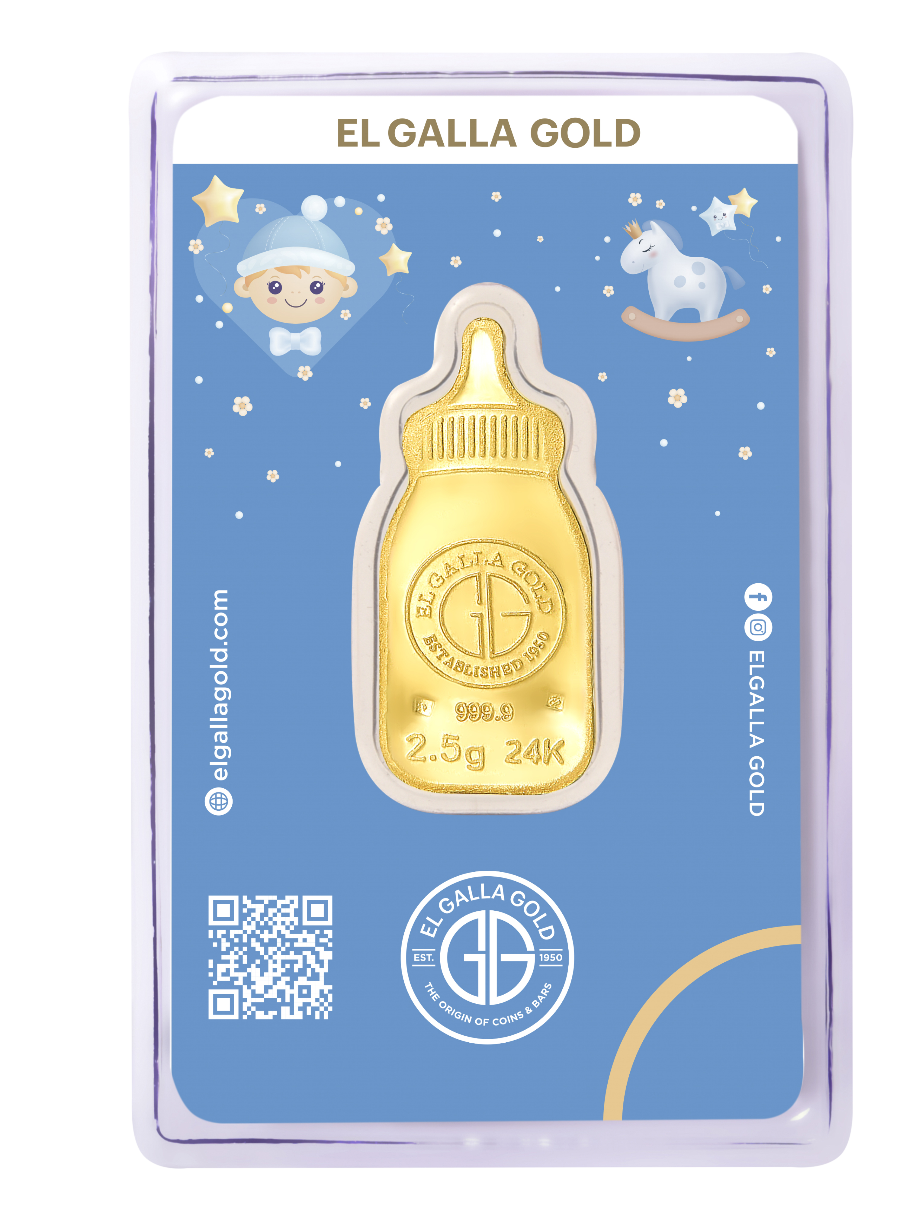 2.5gr Gold Baby Bottle (Boy) product